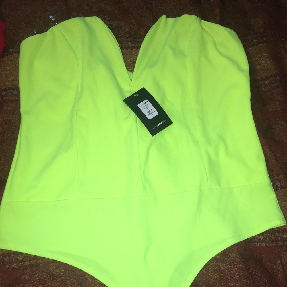 Fashion Nova Curve Lime Bodysuit